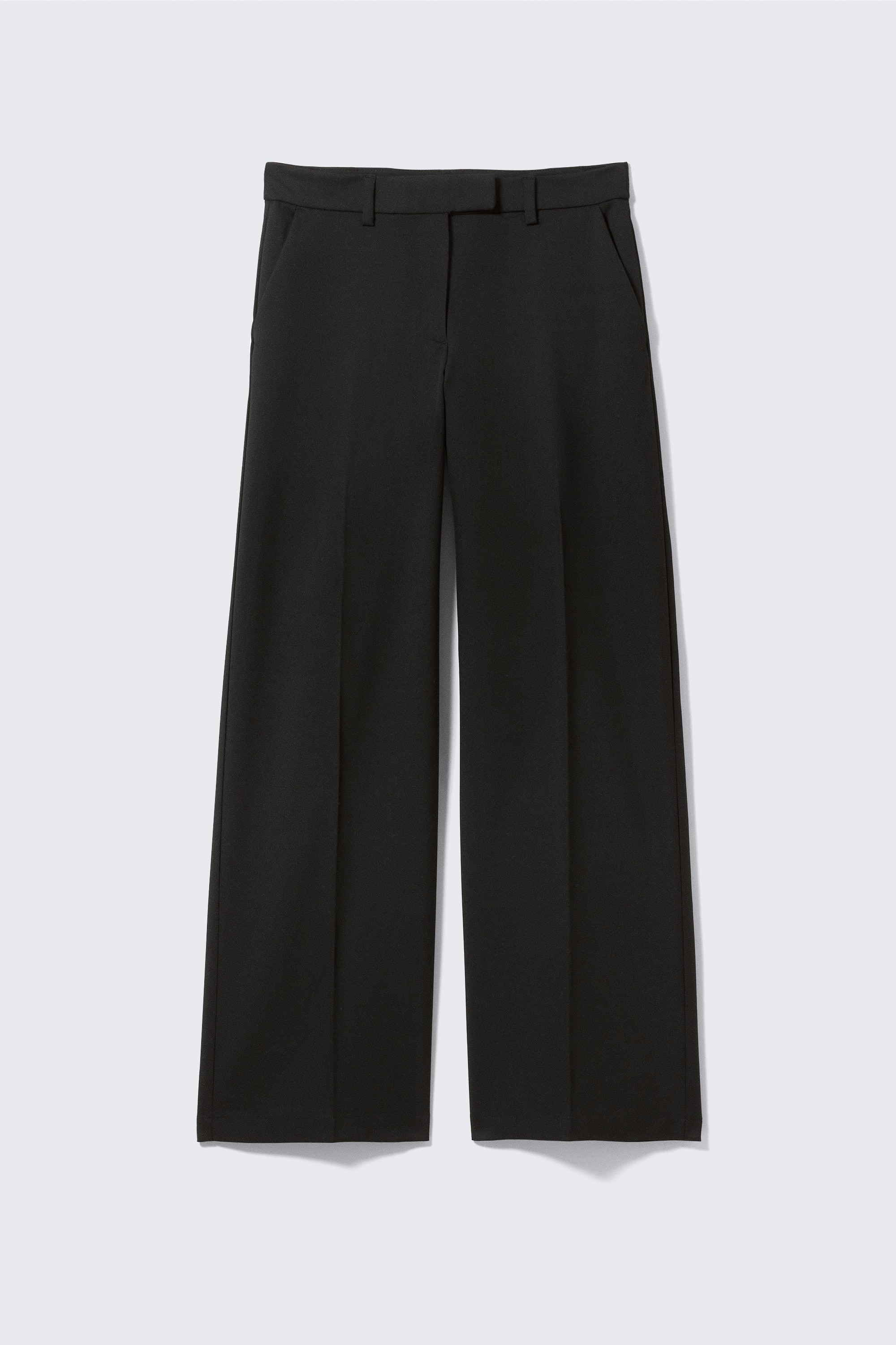 Low Waisted Pleated Suiting Trousers - Black/Striped Dark Grey/Dark Grey/Dusty Mole
