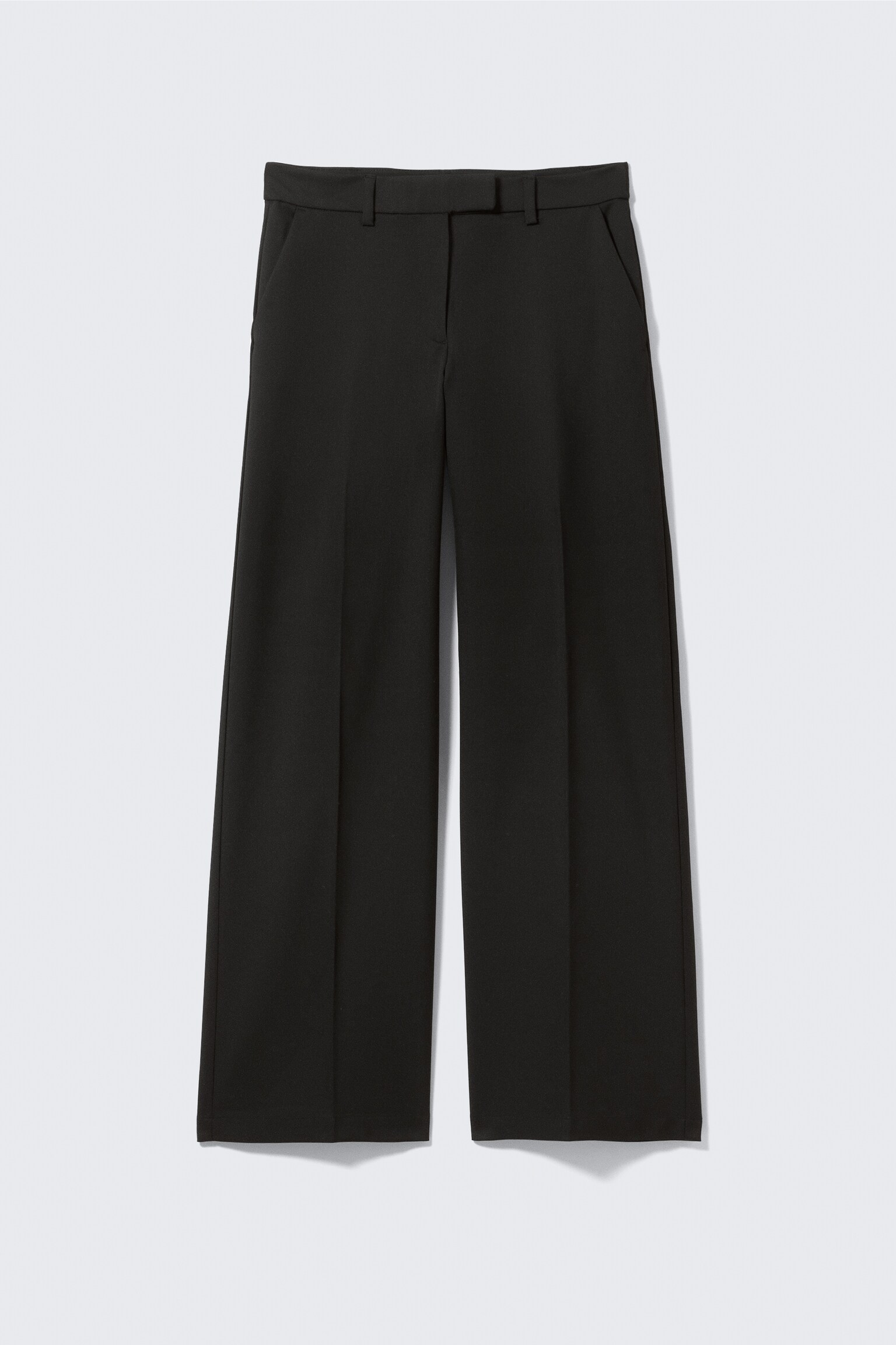 Low Waisted Pleated Suiting Trousers - Black/Striped Dark Grey/Dusty Mole/Dark Grey - 2