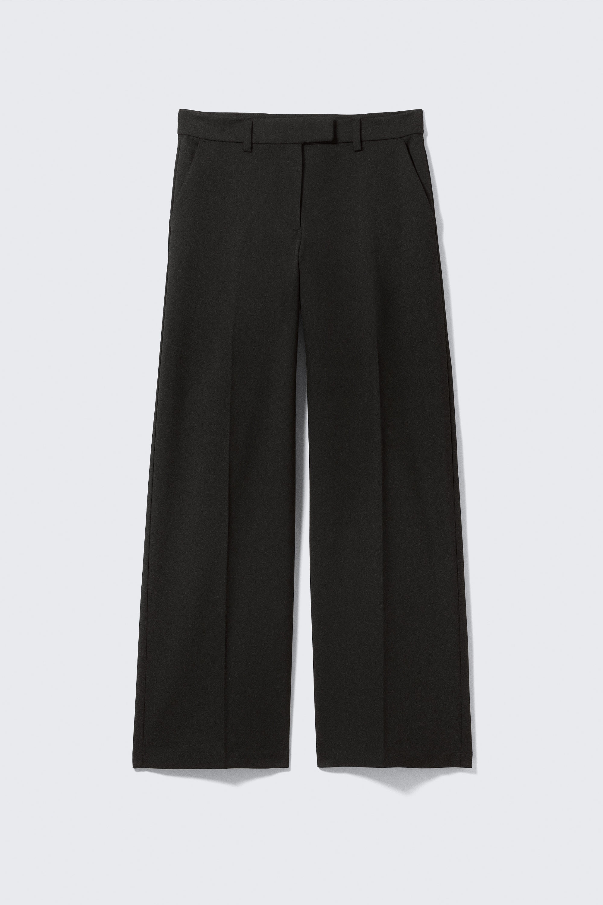 Black - Low Waisted Pleated Suiting Trousers - 4