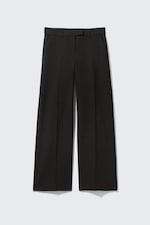 Zwart - Geplooide pantalon met lage taille - 4