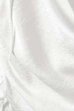 Weiß - Asymmetrisches Satin-Trägertop - 5