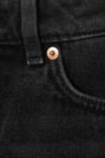 Washed Black - Pleated Mini Denim Skirt - 4