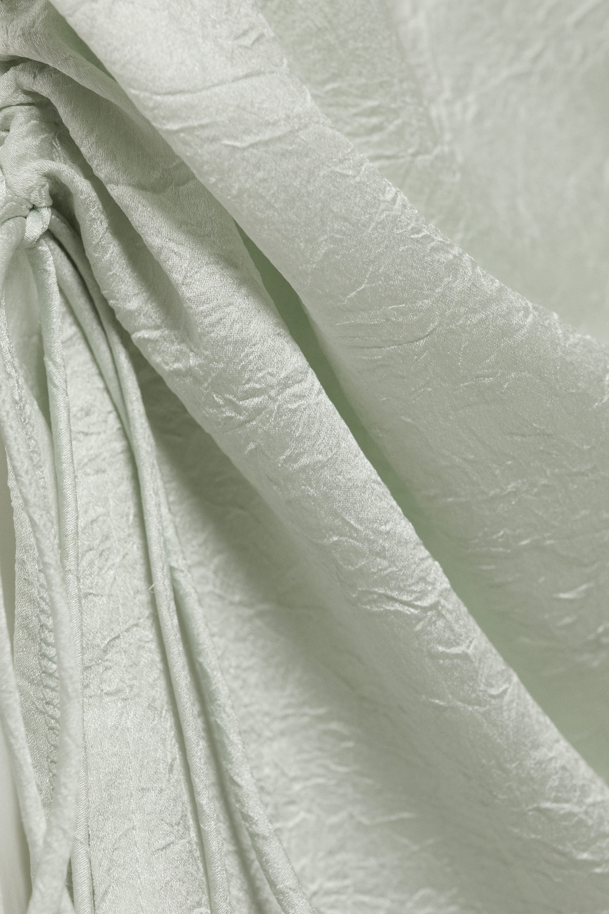 Minzgrün - Asymmetrisches Satin-Trägertop - 5