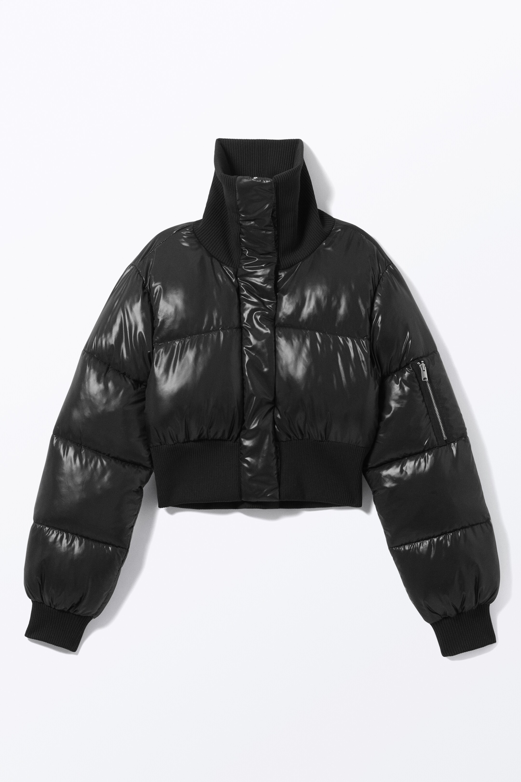 Grösseres Bild ansehen: Verkürzte, wattierte Daunenjacke - Schwarz - DAMEN | H&M CH 3