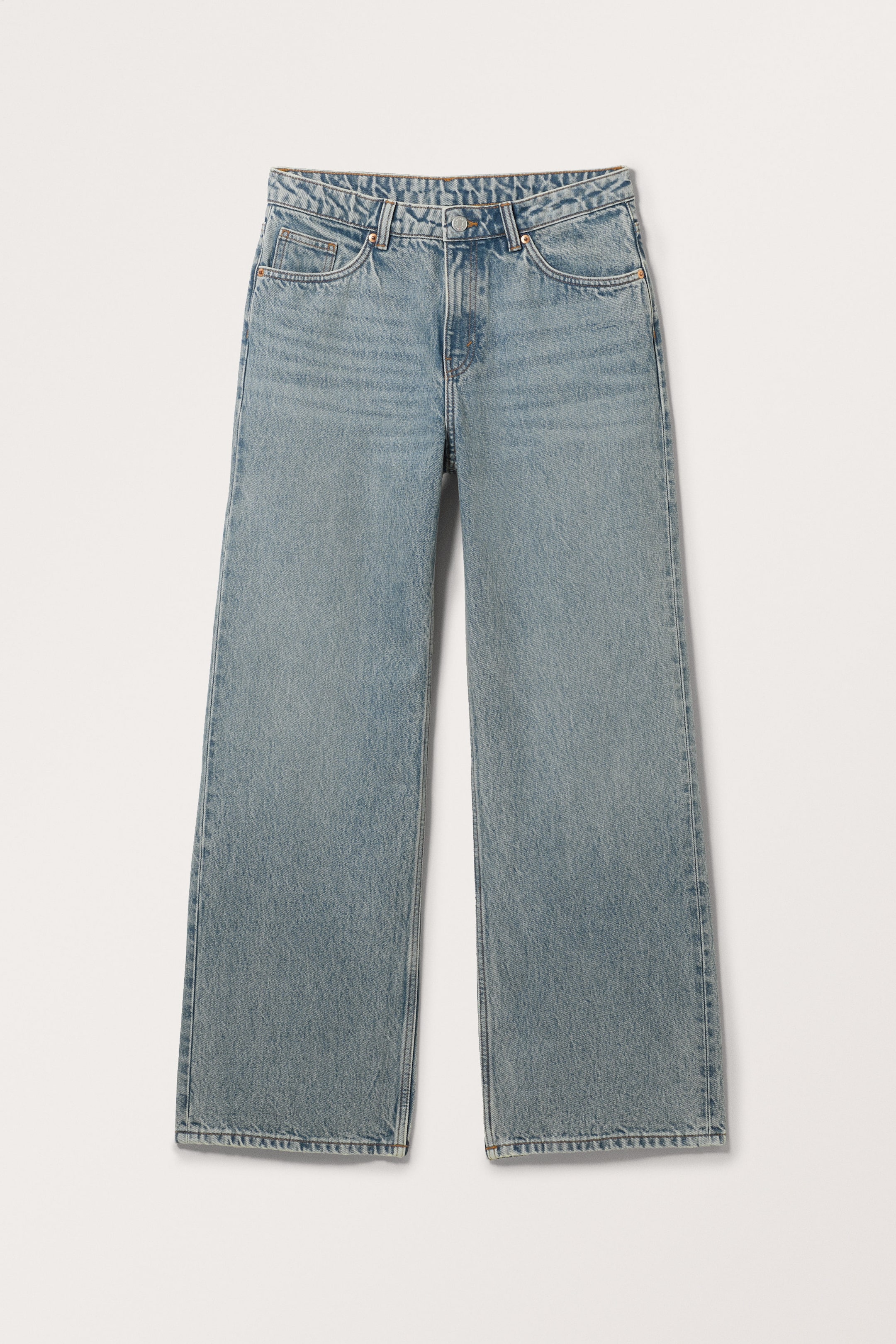Mid Blue - Naoki Low Loose Jeans - 0
