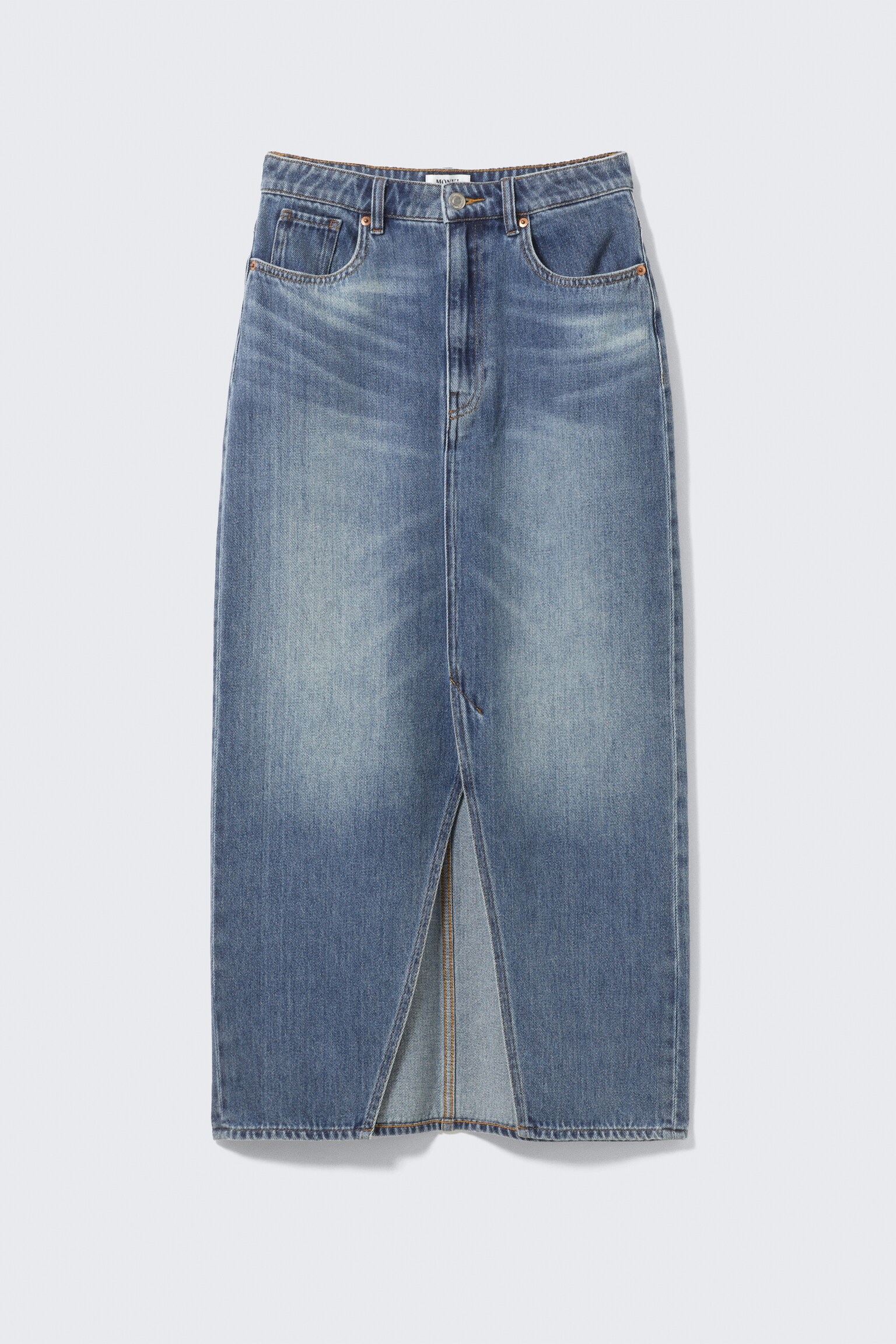 Midi-nederdel i denim - Mountain Blue/Fresh Blue – lyseblå - 2