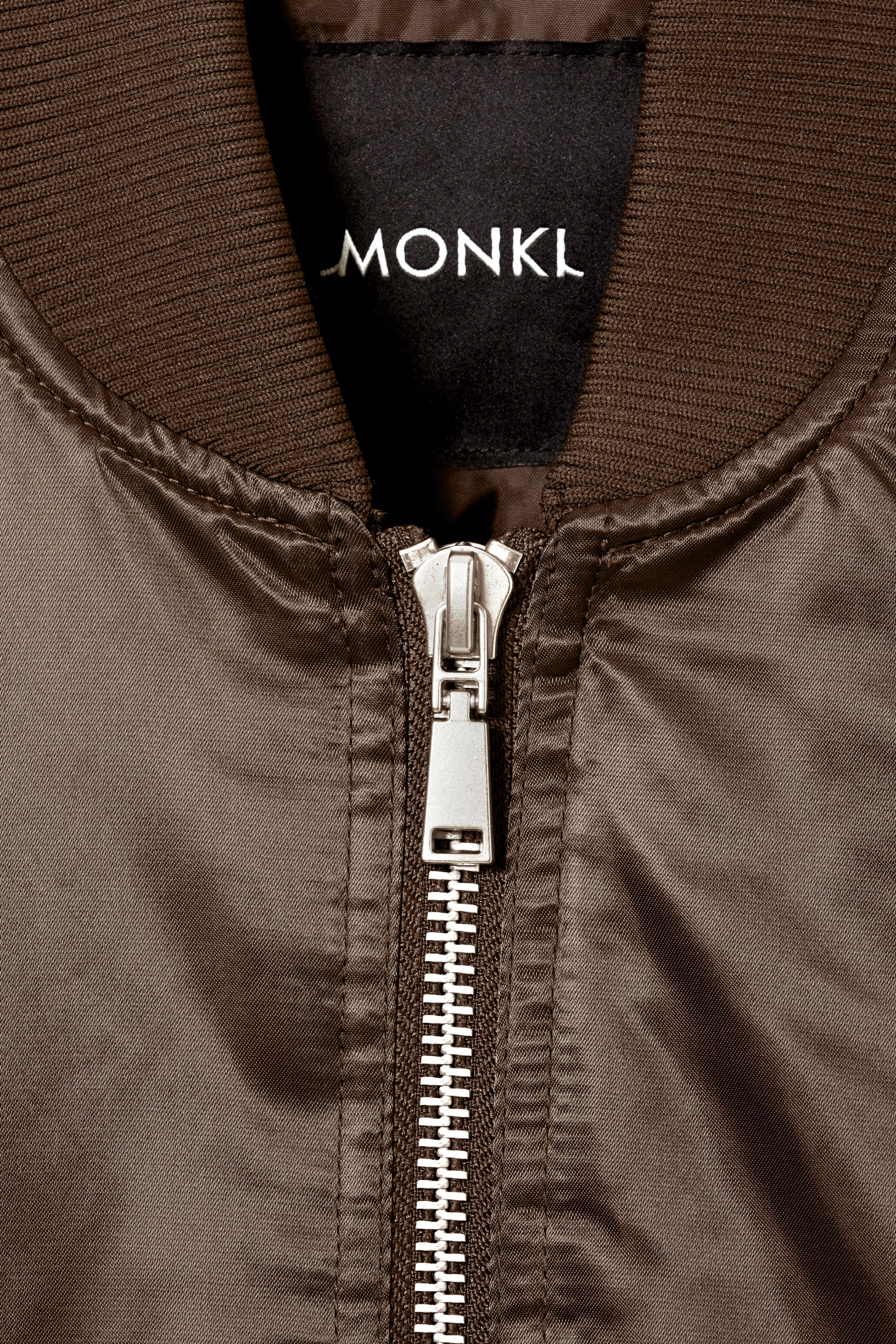 View larger image: Loose Satin Bomber Jacket - Dark Brown - Ladies | H&M GB 5