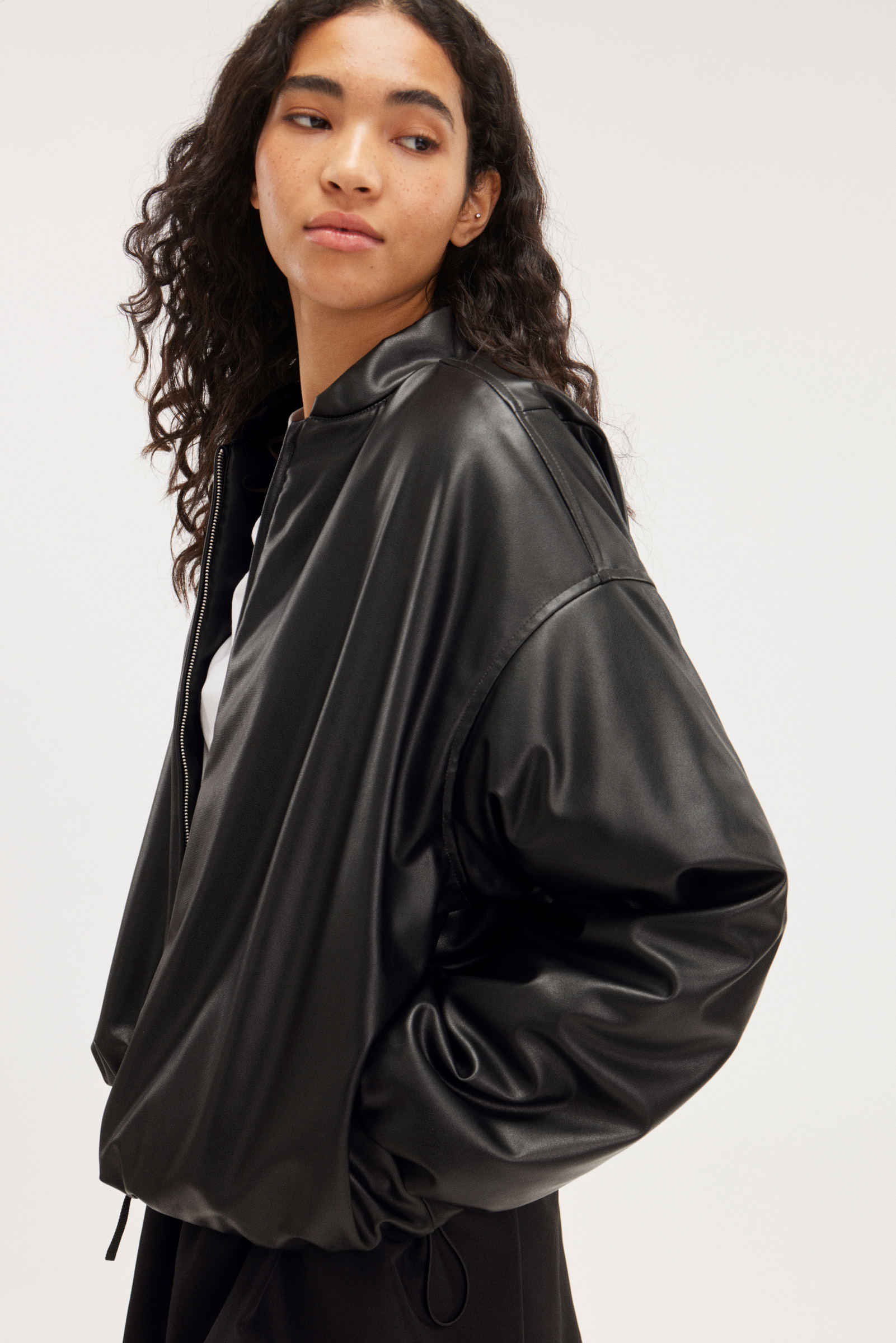 【再入荷！】 zoe WW Weekday | Black - coat leather faux coated ジャケット・アウター