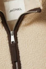 Beige/Brown/Pink - Loose Fleece Zip Jacket - 4