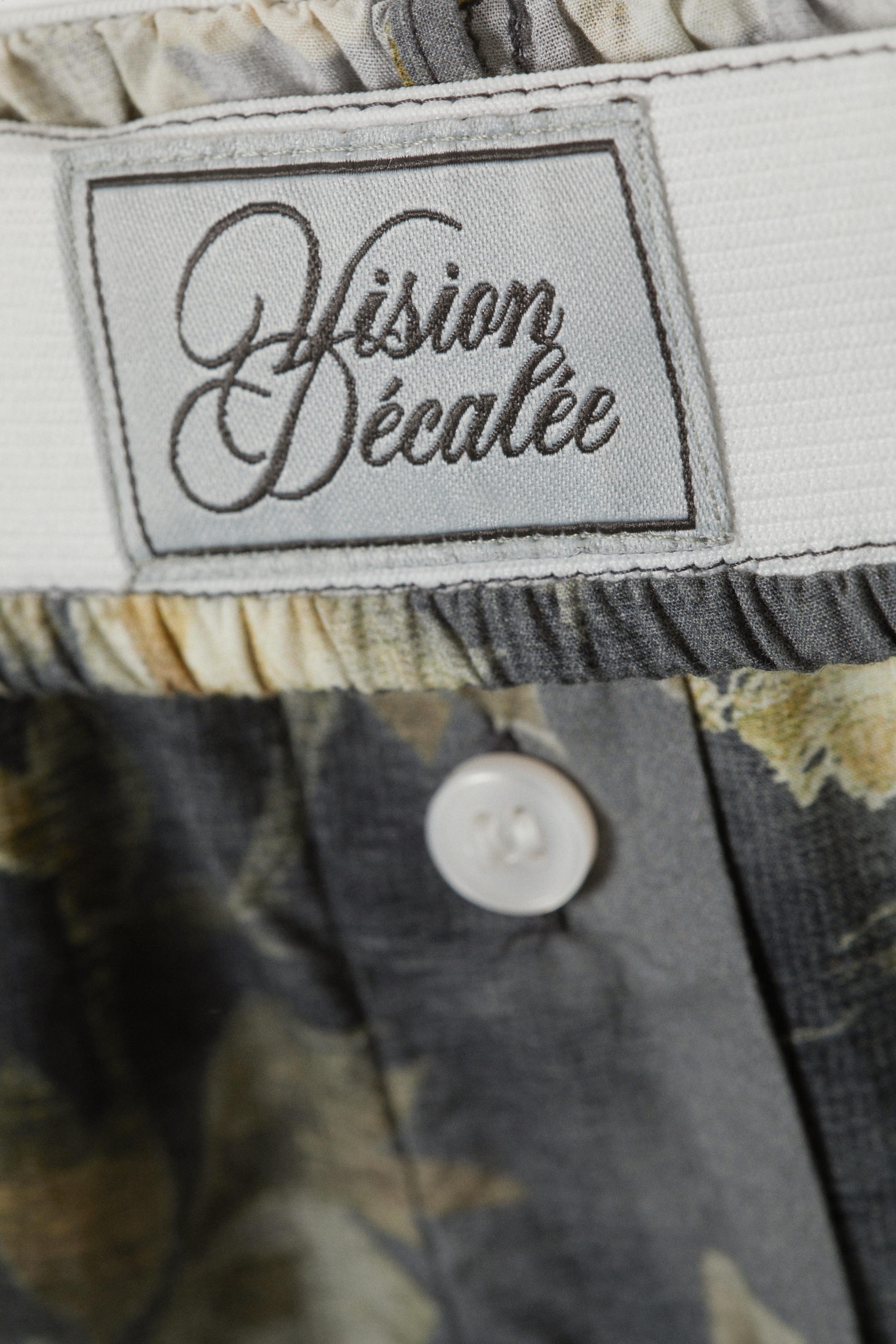 Dark Grey - Dirty Floral - Relaxed Cotton Boxer Shorts - 6