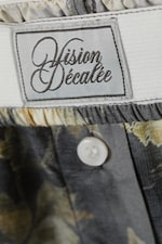 Dark Grey - Dirty Floral - Relaxed Cotton Boxer Shorts - 6