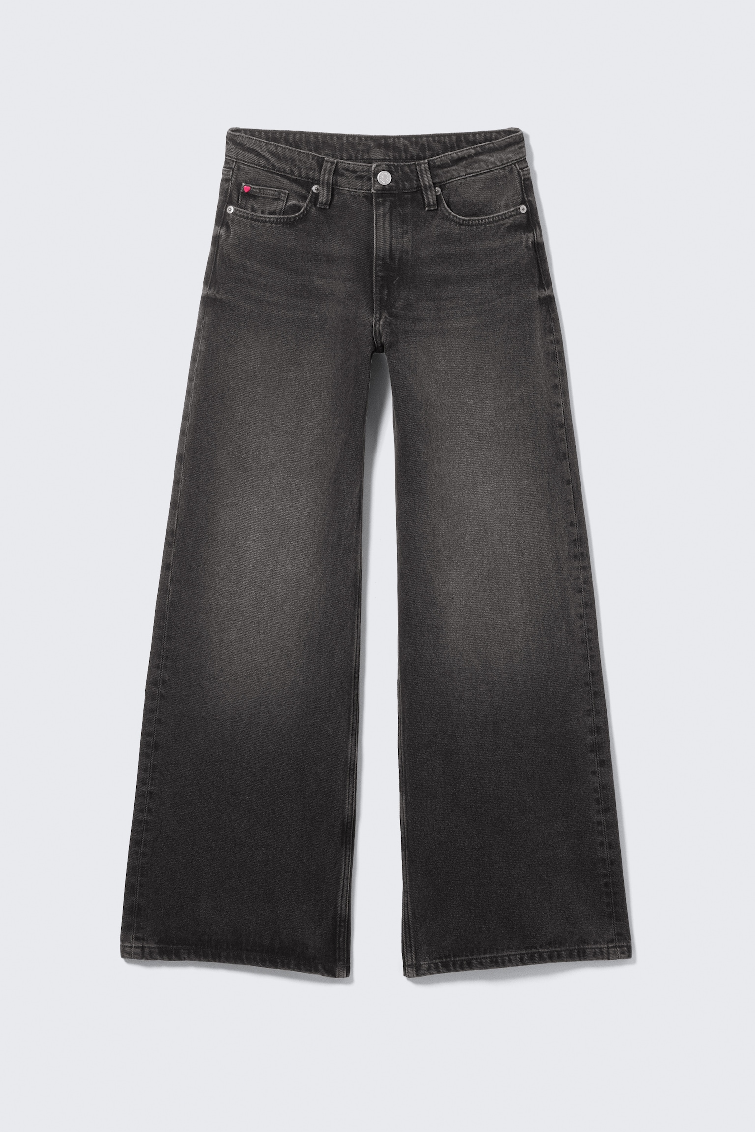 Paz Mid Wide Jeans - Washed Black/Mountain Blue - 2