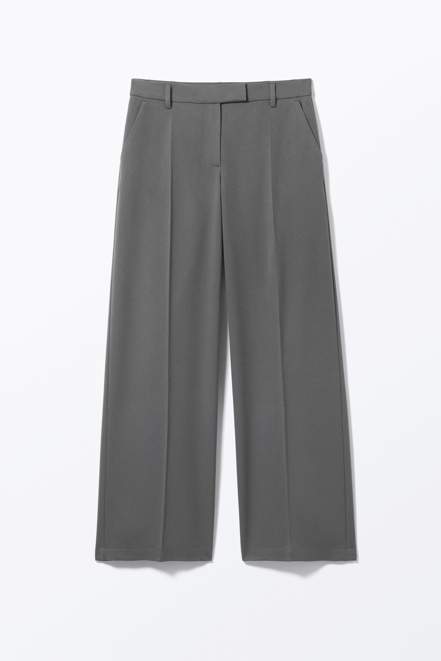 Low Waisted Pleated Suiting Trousers - Dark Grey/Dusty Mole/Striped Dark Grey/Black - 3