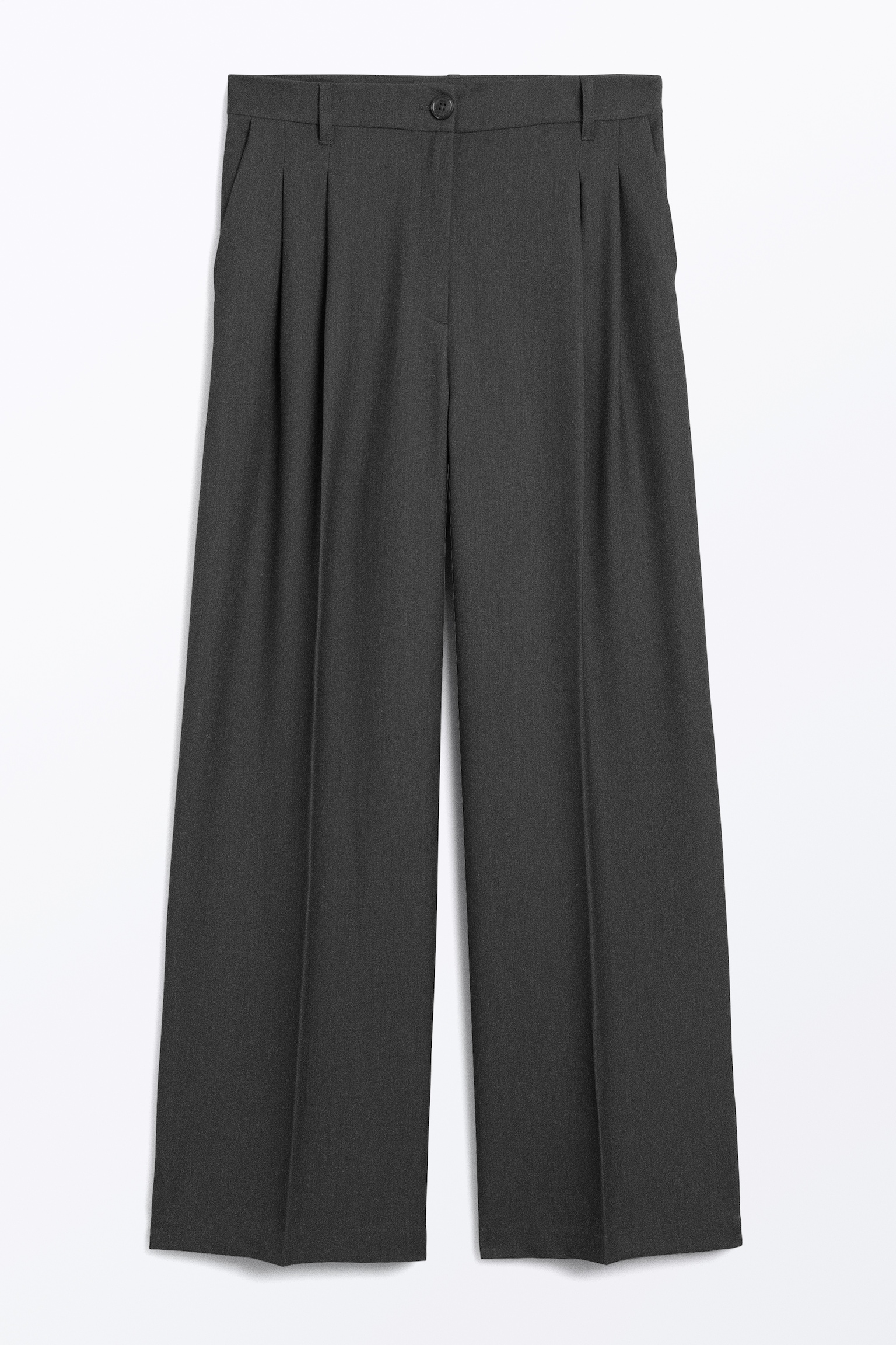 Wide Leg Trousers - Dark grey/Striped Grey/Black - 2