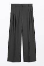 Dark grey - Wide Leg Trousers - 4
