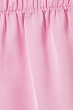 Rosa - Schwarze Spitze - Mini-Shorts aus Satin aus Spitze - 1