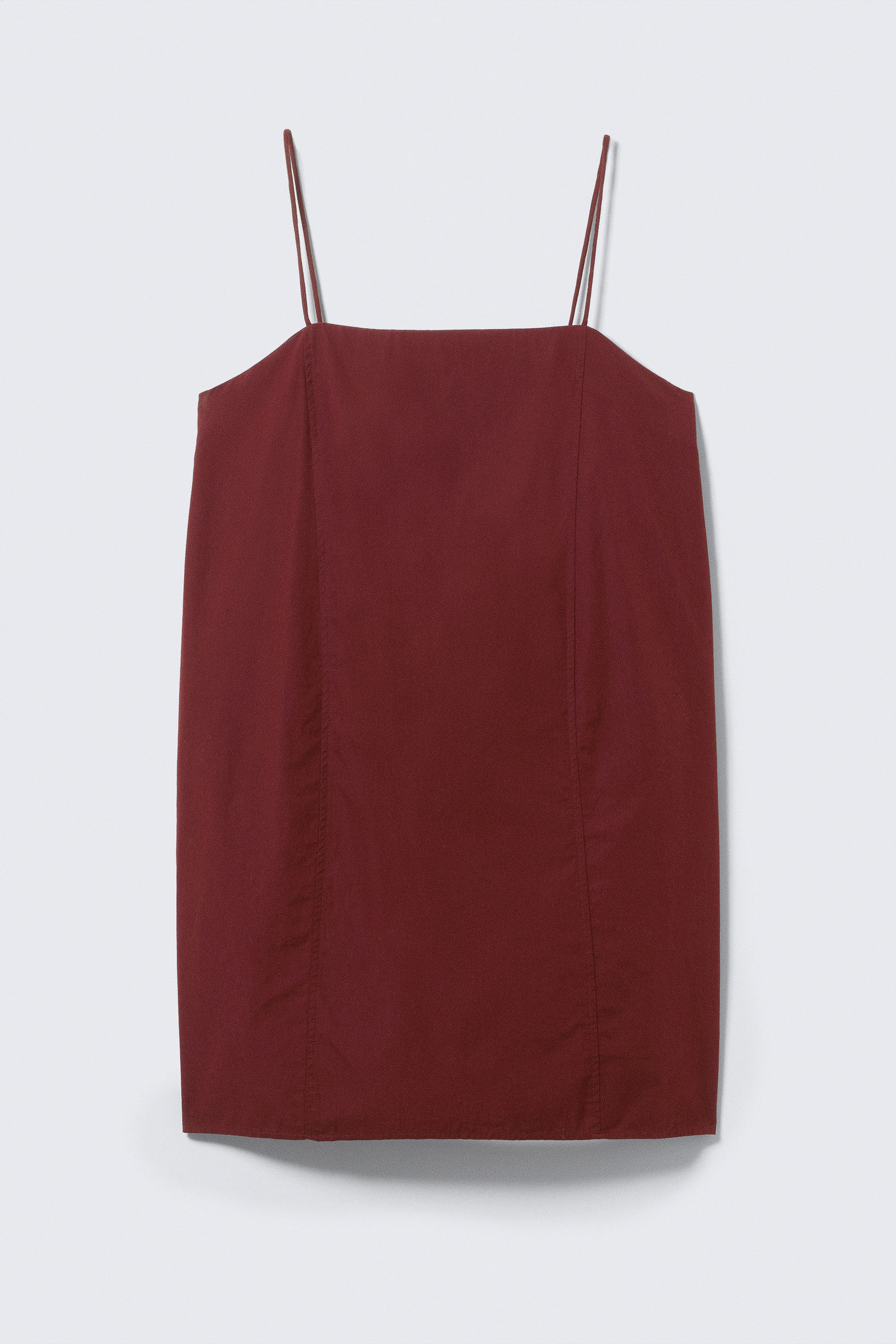 Tie-Back Twill Mini Dress
