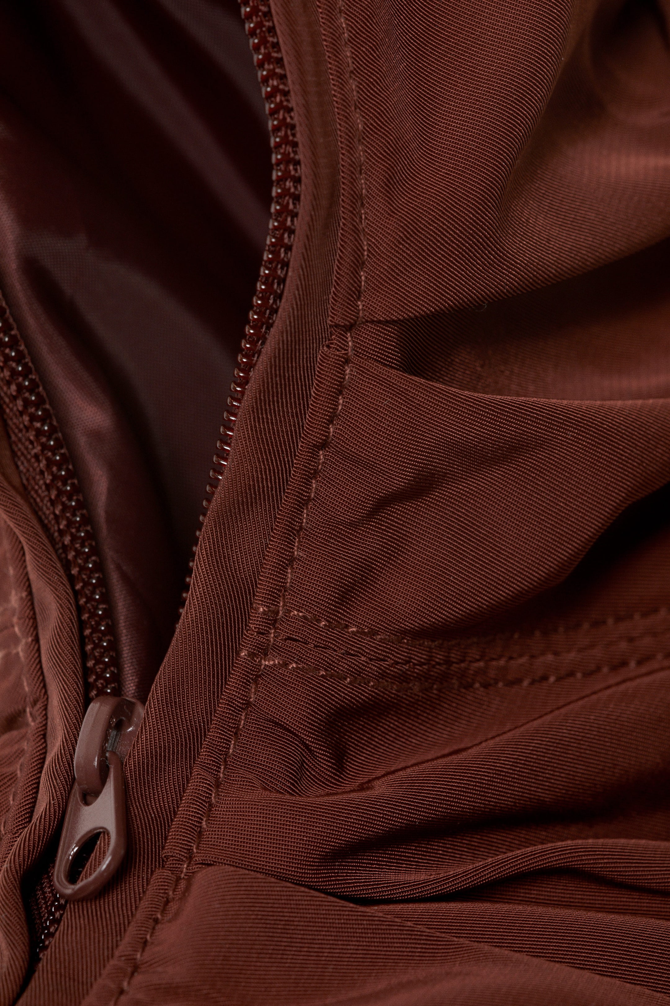 Dark Brown - Ruched Crescent Shoulder Bag - 3