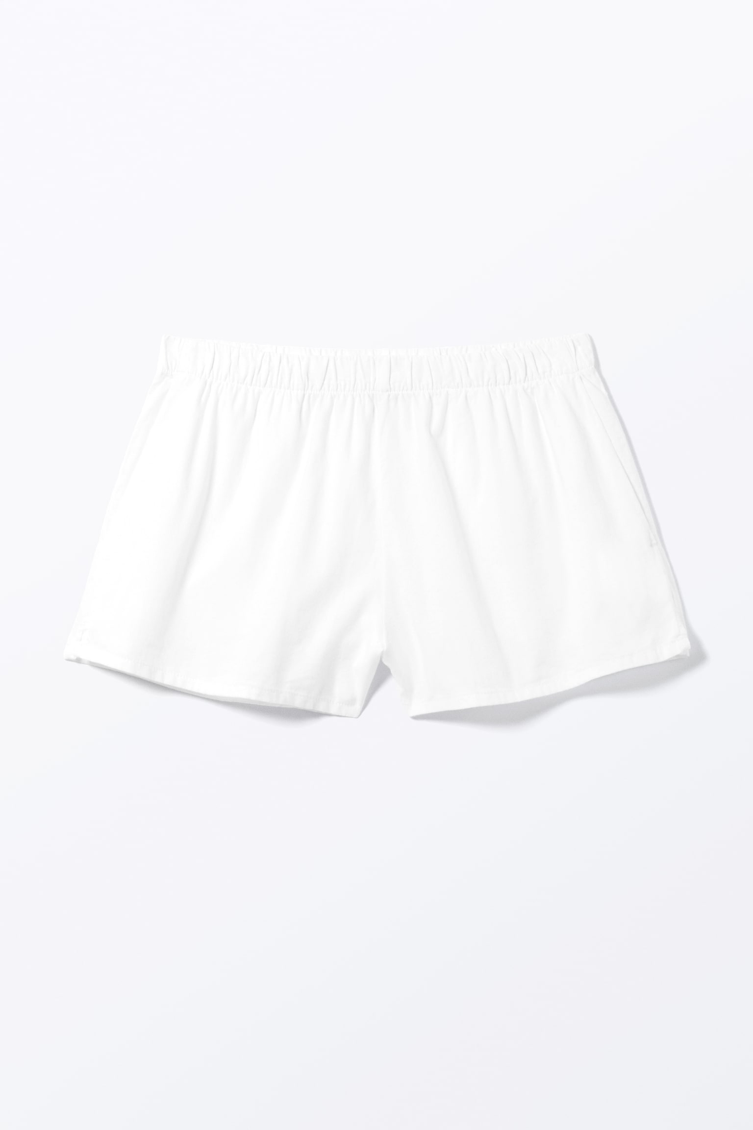 Flannel Boxer Shorts - White - 2