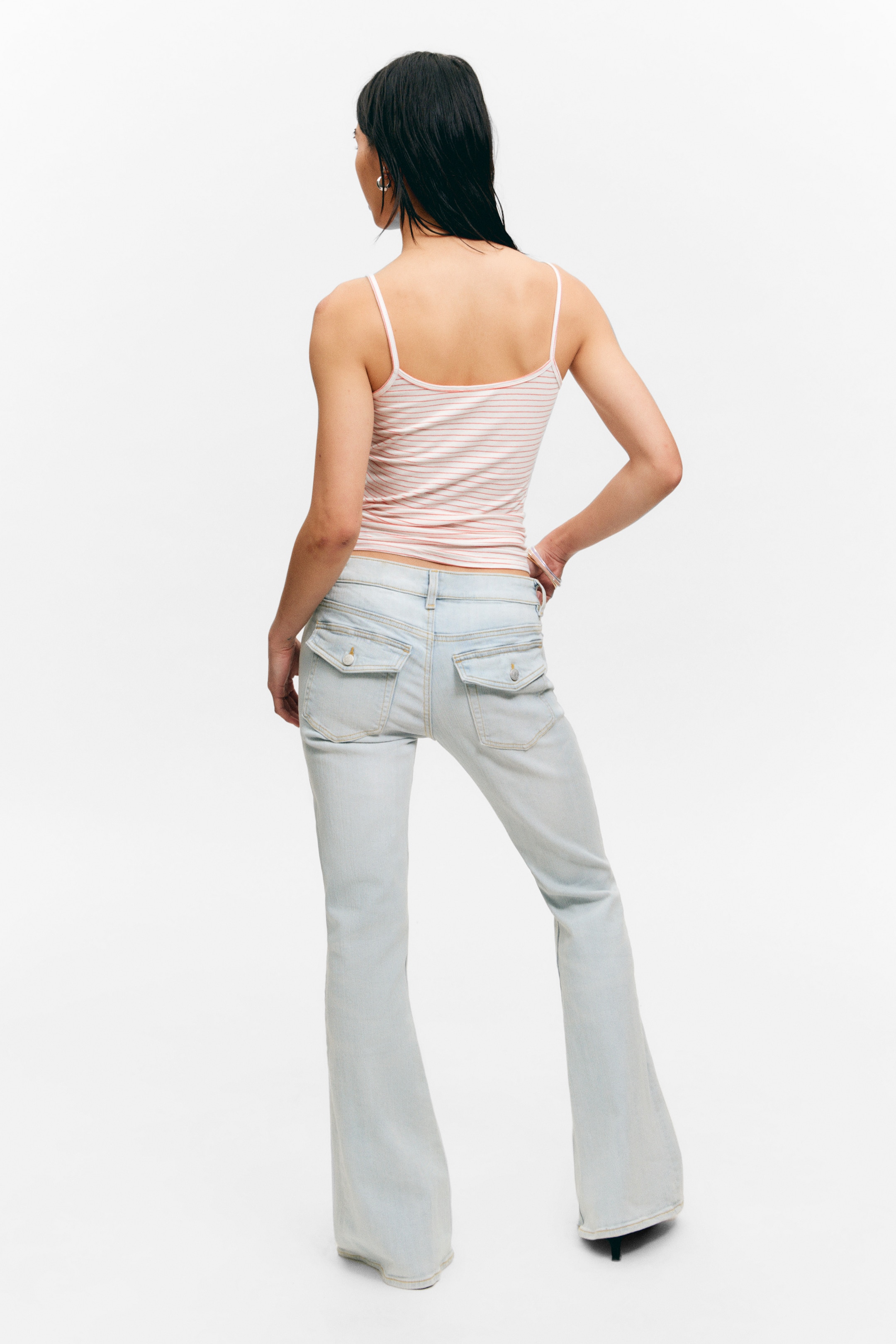 Grösseres Bild ansehen: Schmales Träger-Tanktop - Rote & weiße Streifen - DAMEN | H&M CH 4