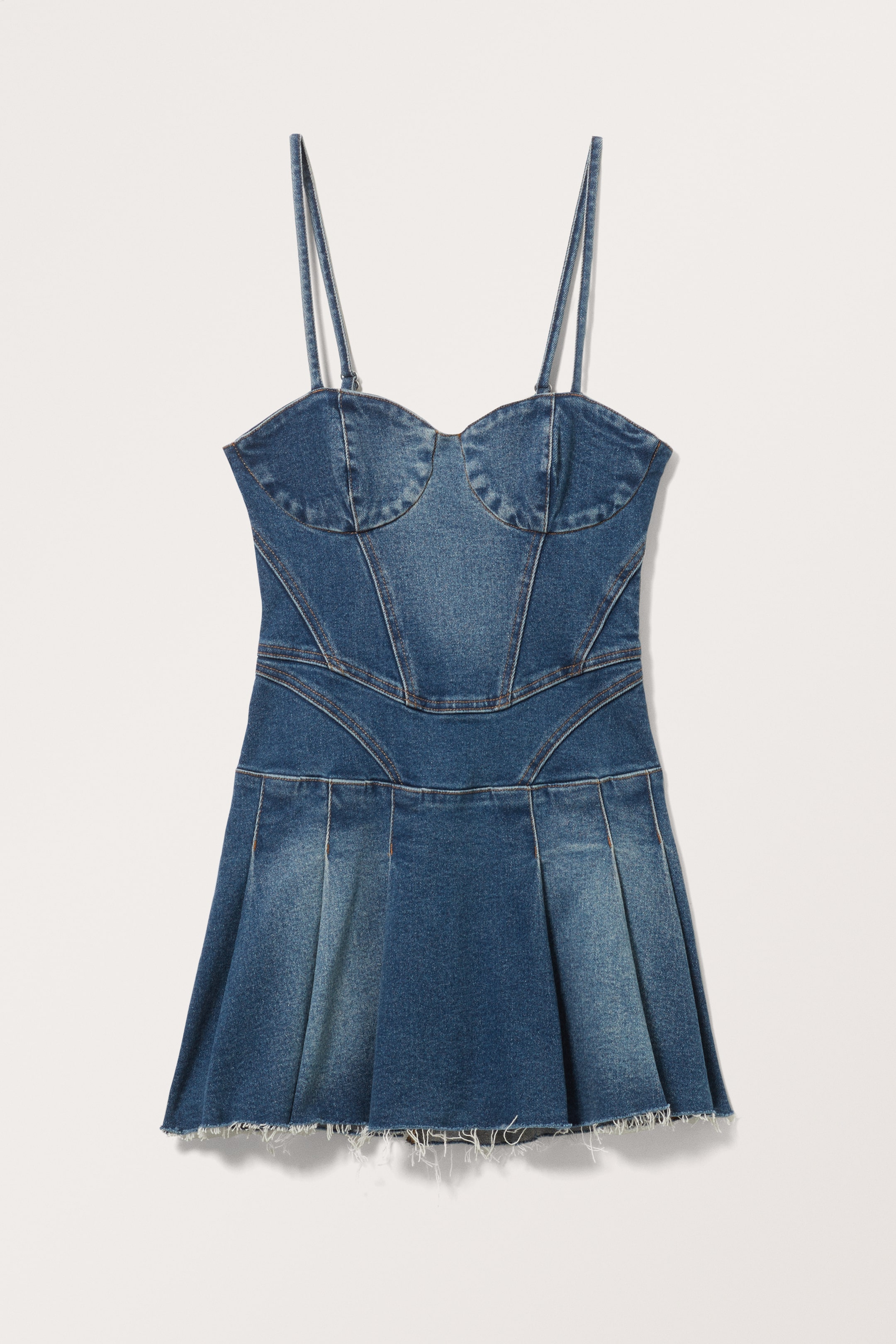 Grösseres Bild ansehen: Korsett-Minikleid aus Denim - Kaylin Blau - DAMEN | H&M CH 2