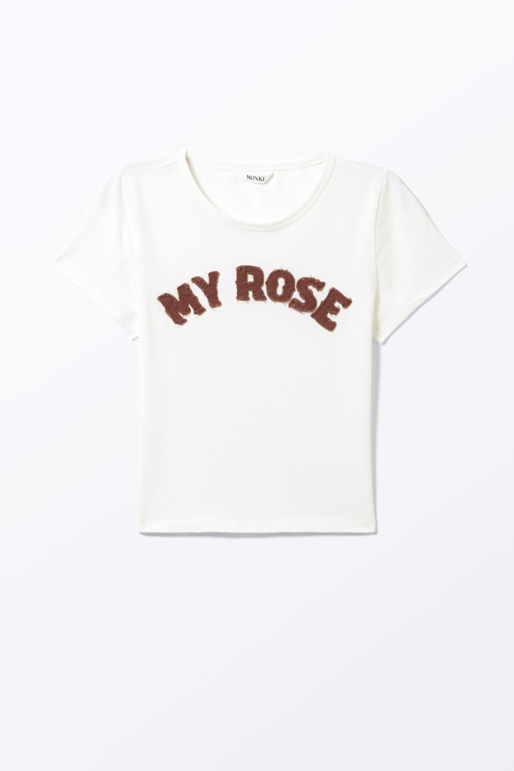 White - My Rose - Cropped t-shirt - 4
