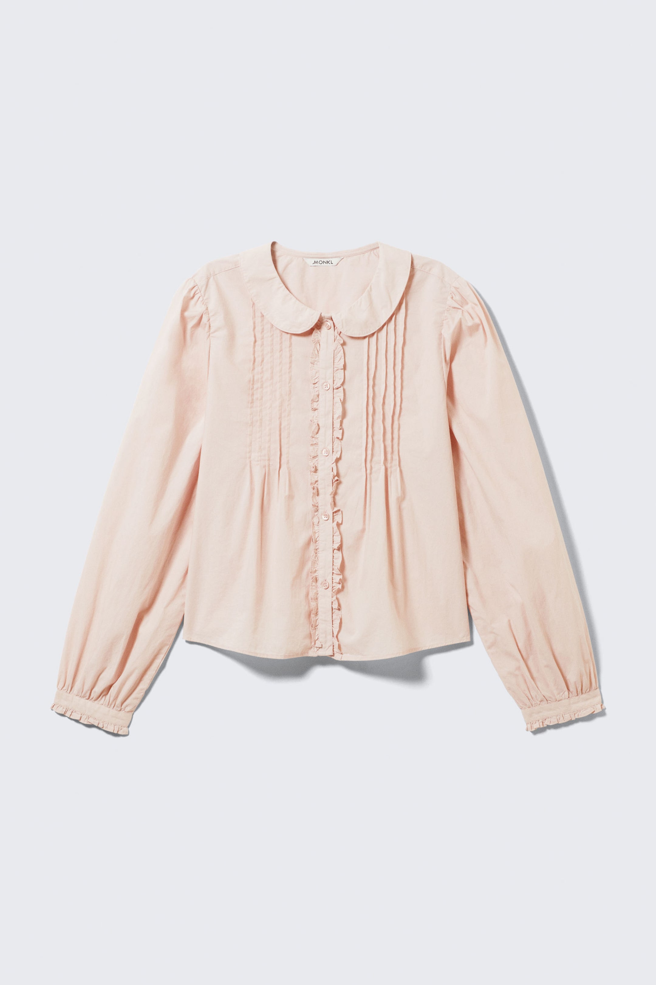 Light Dusty Pink - Boxy Pintuck Poplin Shirt - 3