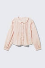 Light Dusty Pink - Boxy Pintuck Poplin Shirt - 3