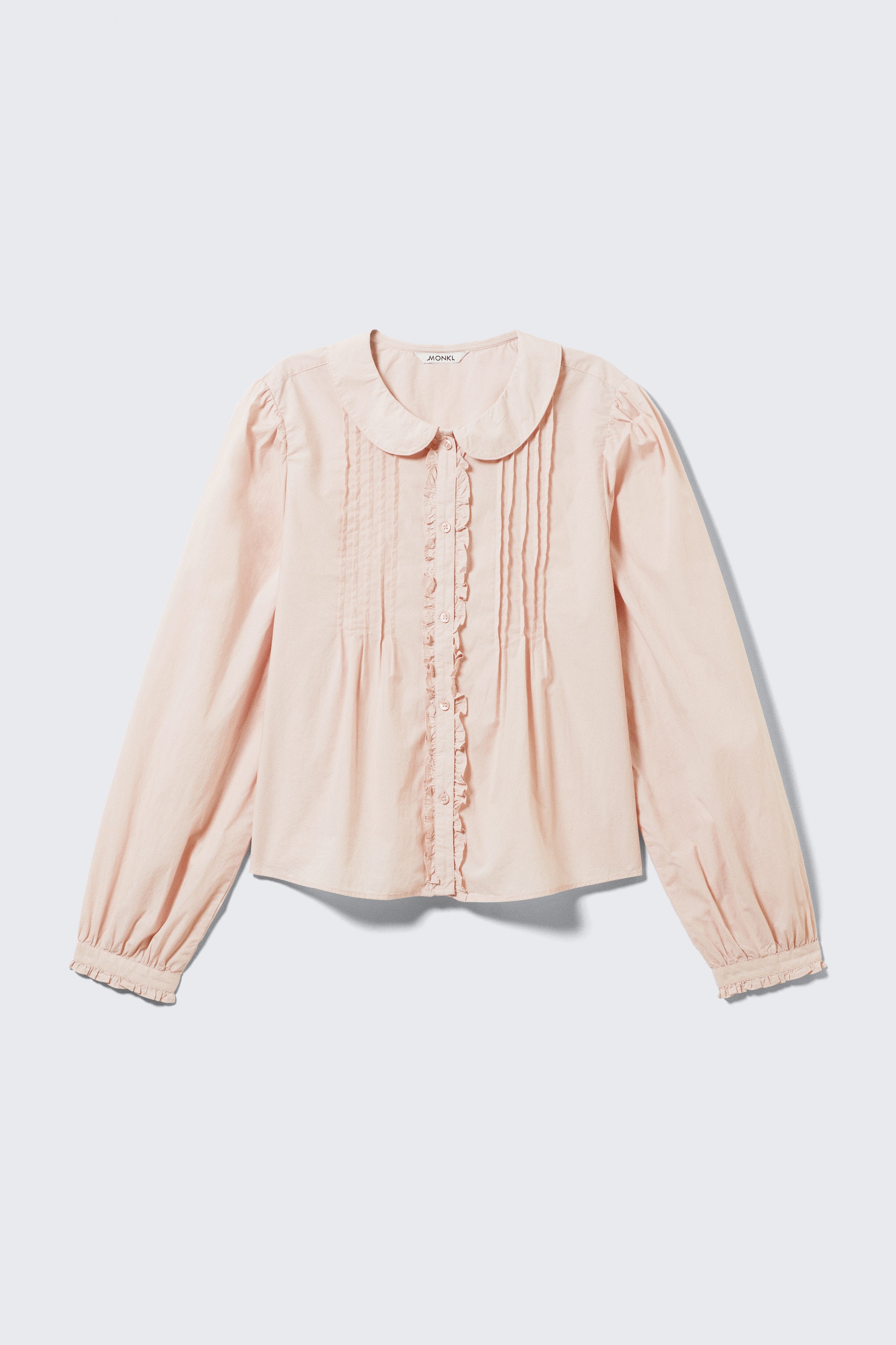 Light Dusty Pink - Boxy Pintuck Poplin Shirt - 1