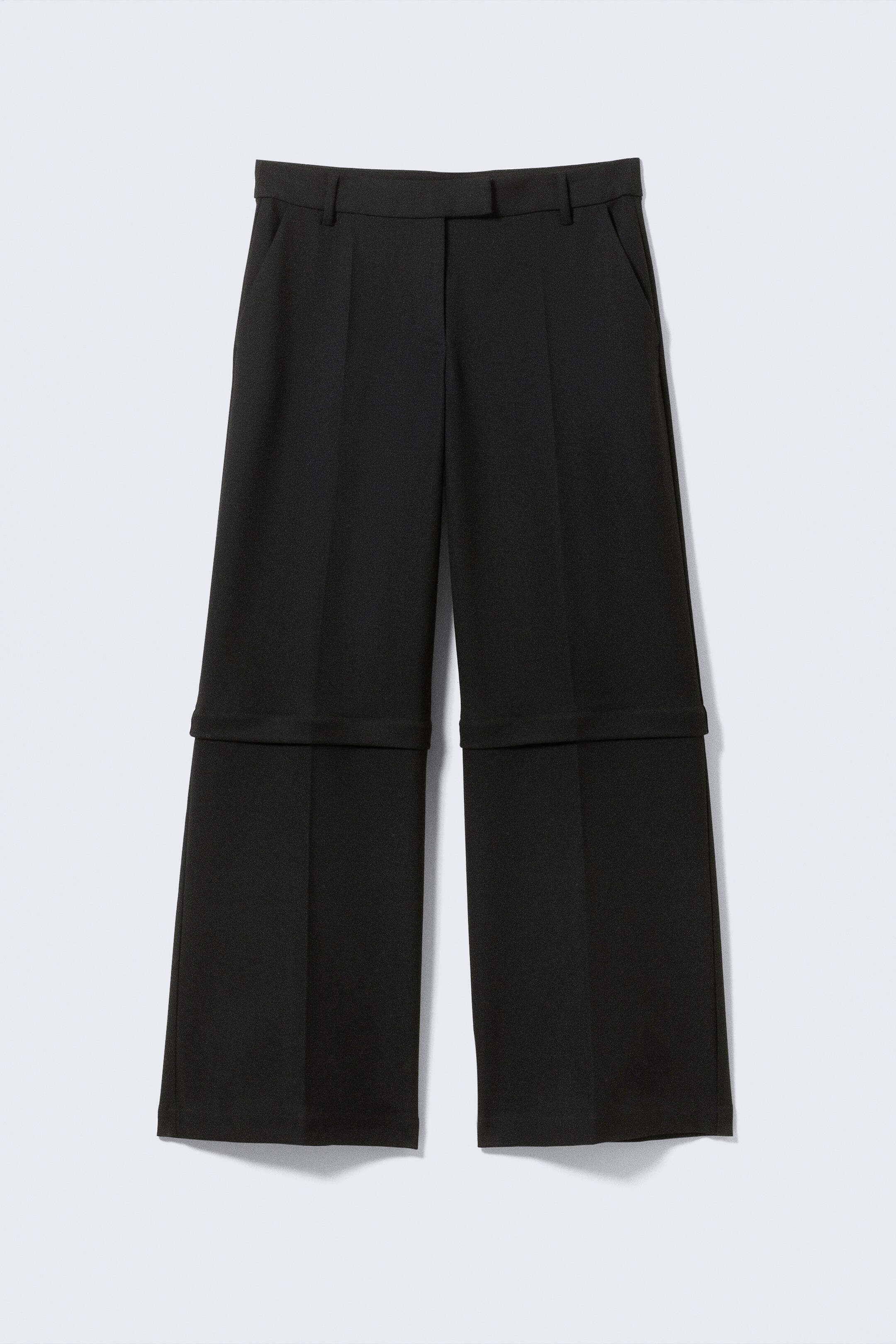 Grösseres Bild ansehen: Niedrig geschnittene Zip-Off-Anzughose - Schwarz - DAMEN | H&M CH 6