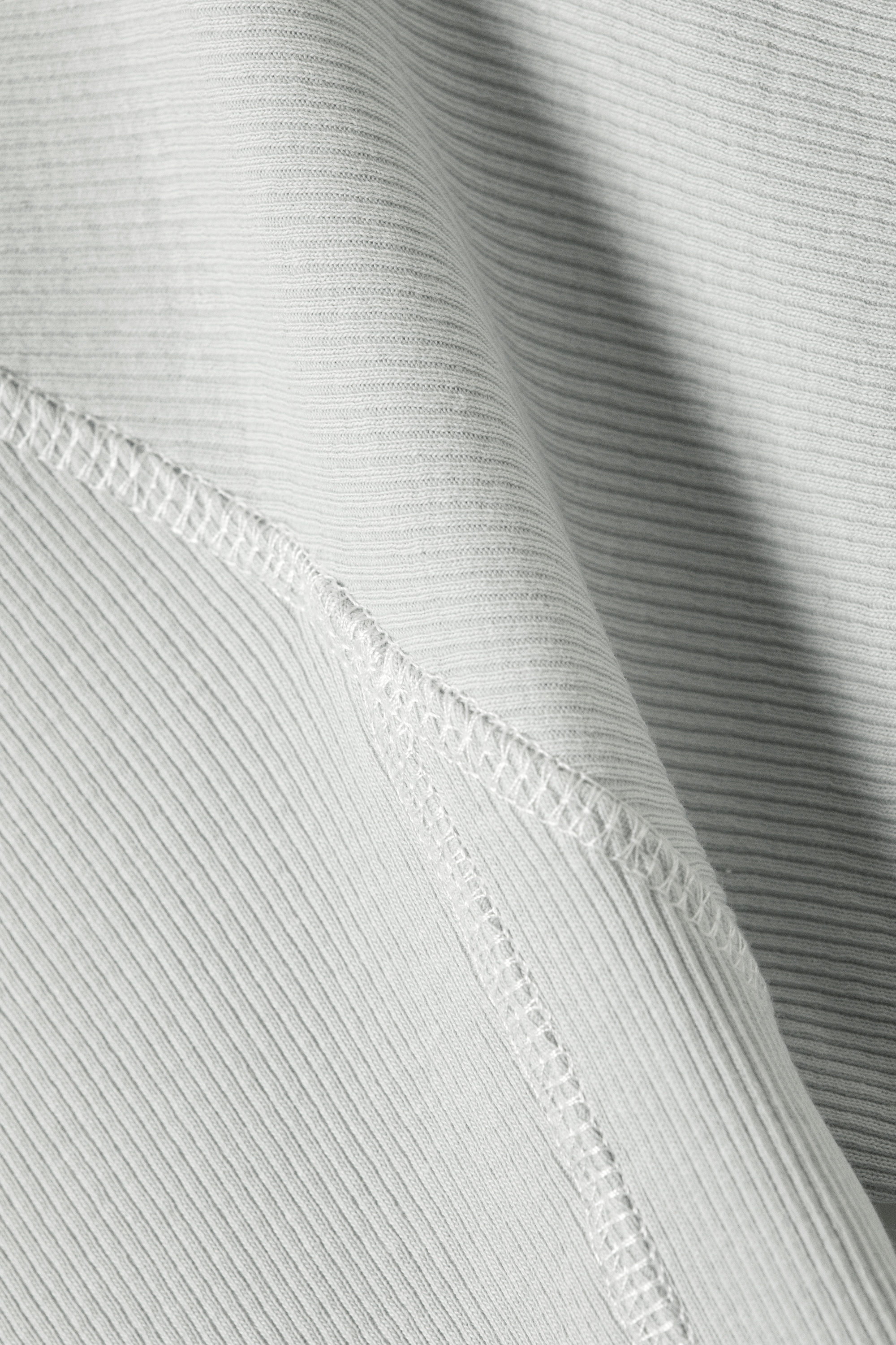 Light Grey - Contrast Stitch Fitted T-Shirt - 4