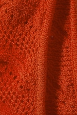 Helderrood - Gebreide one-shouldertop - 4