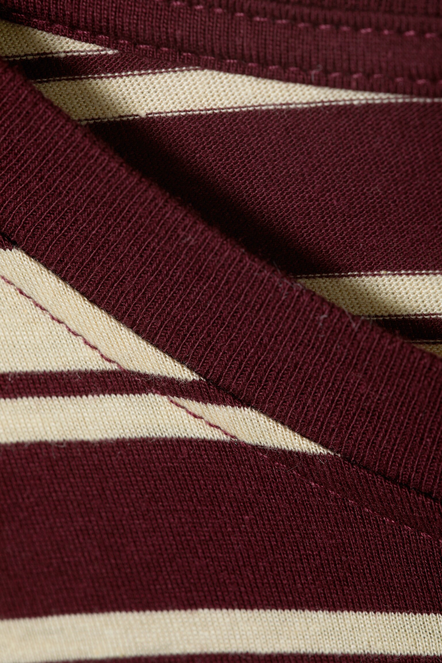 Boxy Sleeve T-Shirt - Red & White Stripe/Blue & Brown Stripes - 3