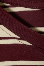 Red & White Stripe - Boxy Sleeve T-Shirt - 1