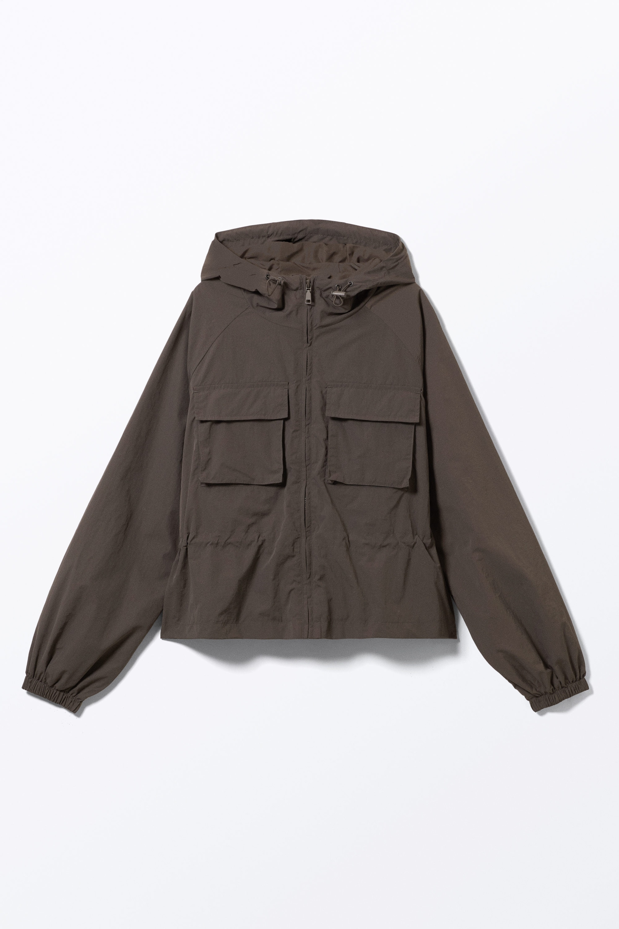 Gris foncé - Veste coupe-vent nylon - 1