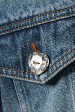 Starling Blue - Cropped Oversized Barrel-Sleeved Denim Jacket - 1