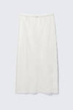White - Mesh Midi Skirt - 3