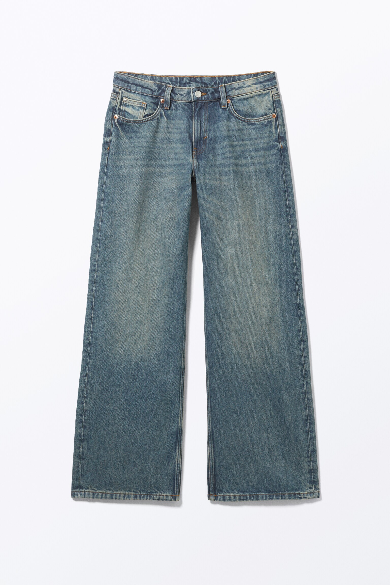 Jean Imoo taille basse large - Bleu fleuve - 1