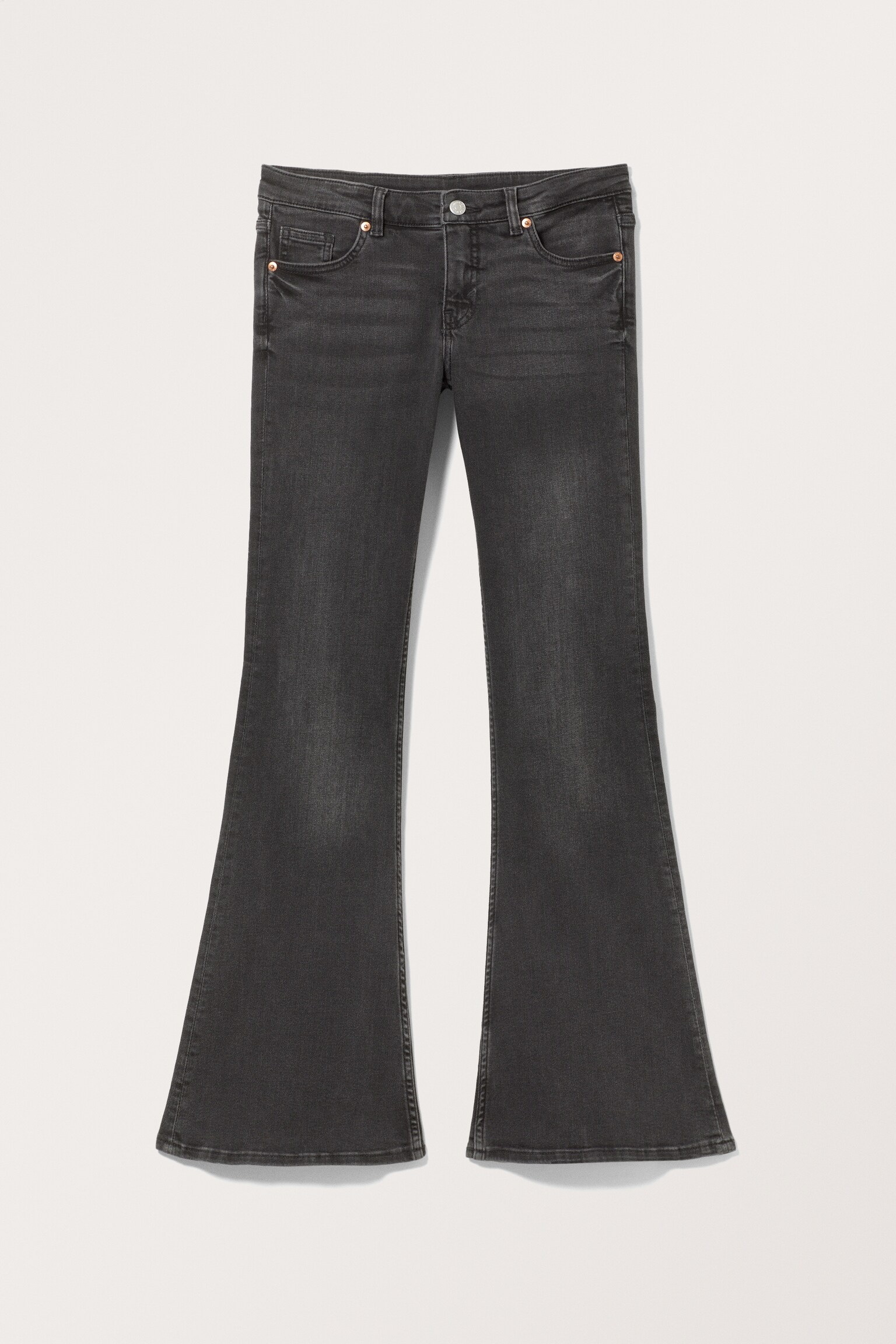 Katsumi Low Waist Flared Jeans - Washed Black/Fresh Blue - 1