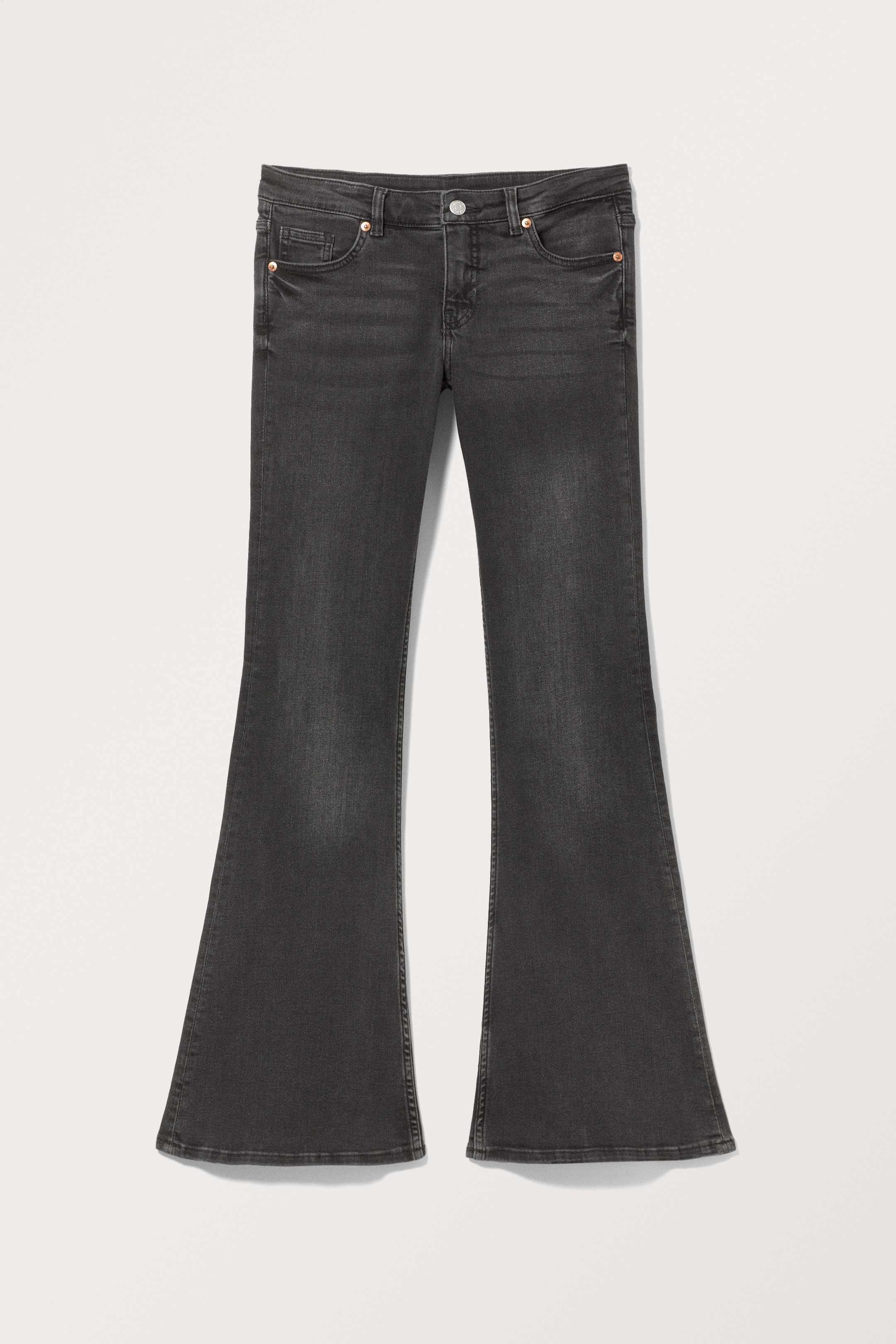 View larger image: Katsumi Low Waist Flared Jeans - Washed Black - Ladies | H&M GB 1
