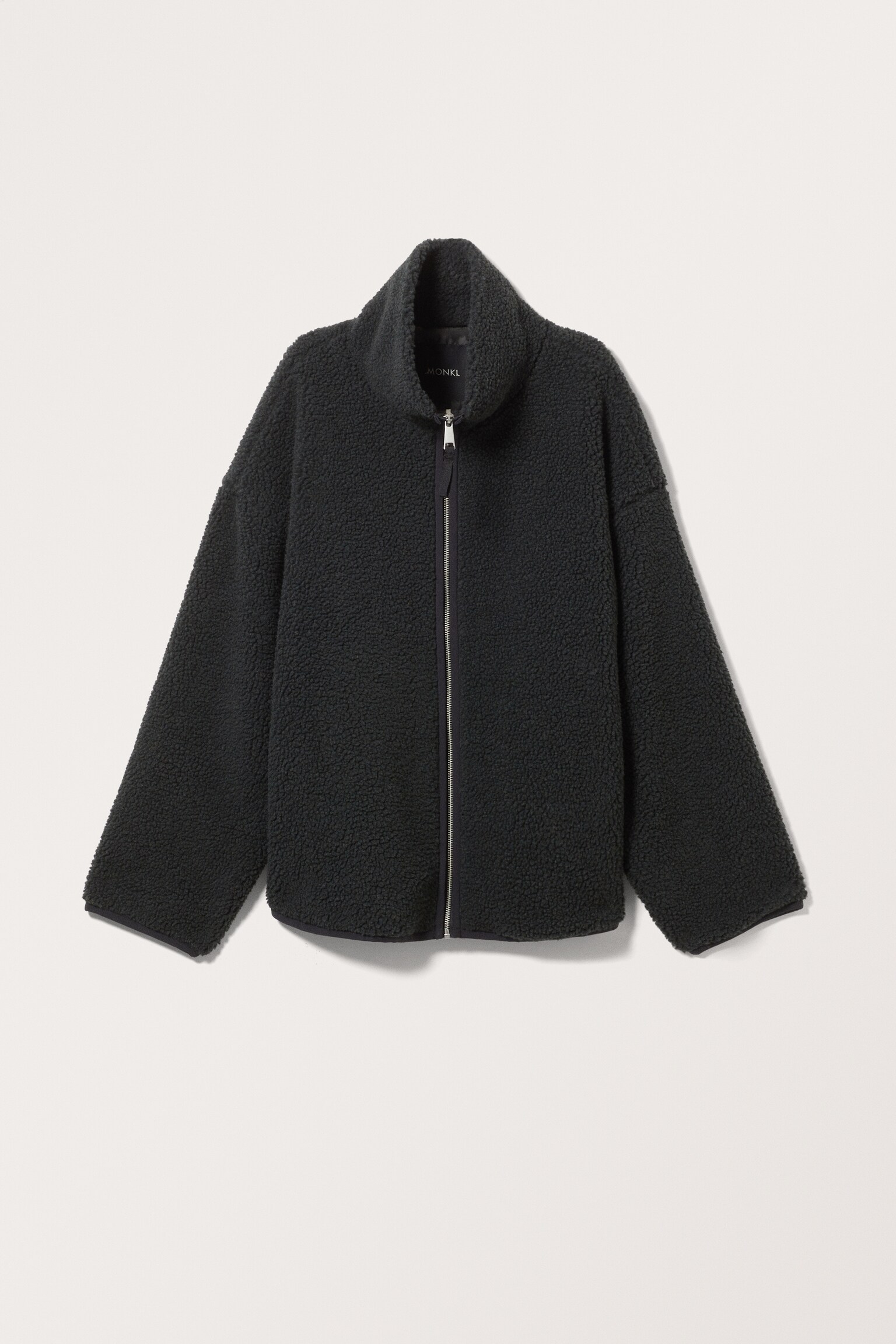 Loose Fleece Zip Jacket - Black/Brown/White/Yellow/White/Khaki/Pink