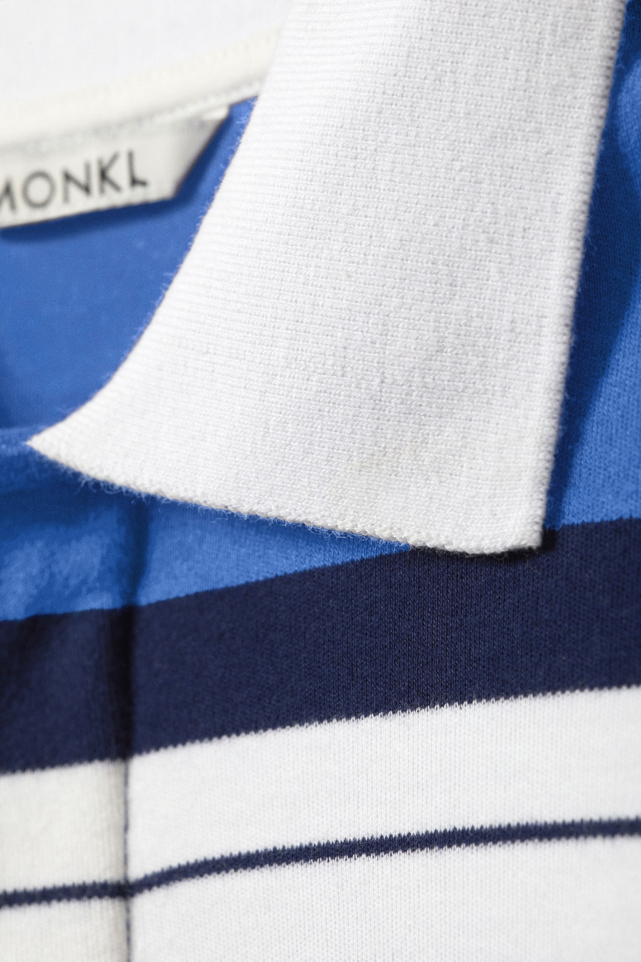 Striped Blue - Long-Sleeved Rugby Mini Dress - 5