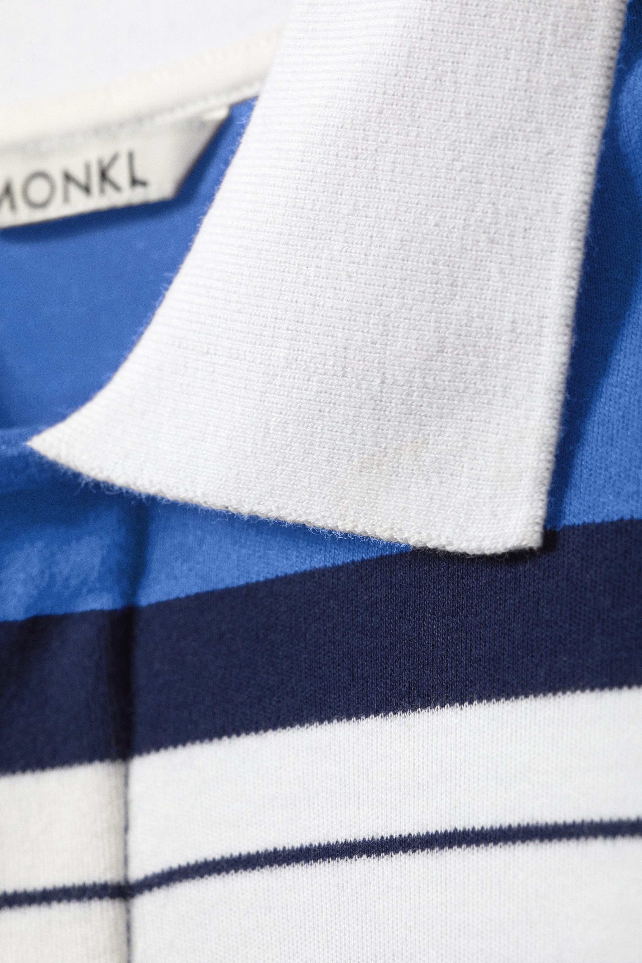 Striped Blue - Long-Sleeved Rugby Mini Dress - 4