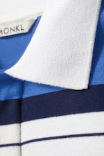 Striped Blue - Long-Sleeved Rugby Mini Dress - 4