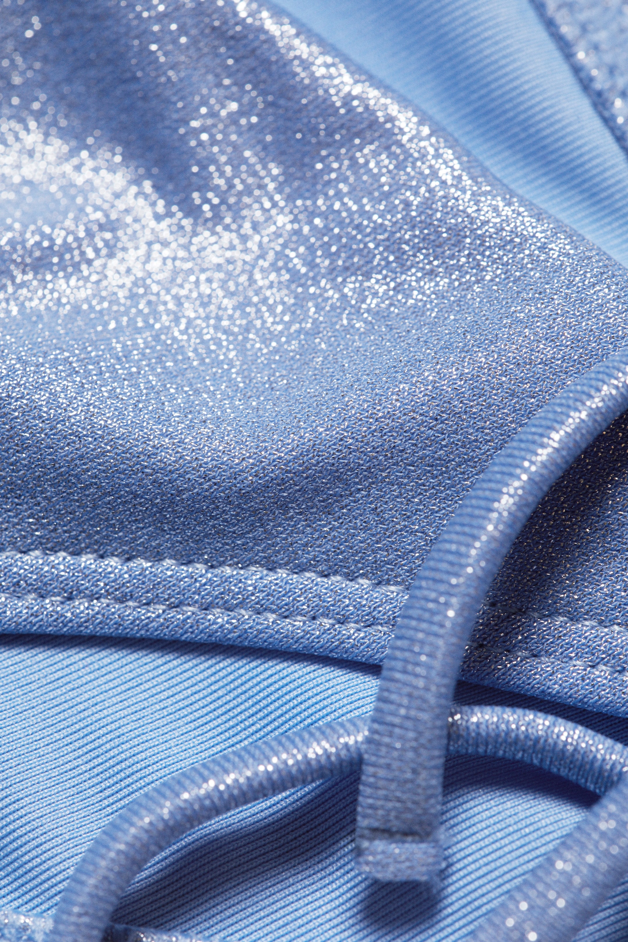 Blauer Glitzer - Glitzer-Bikinihöschen mit Riemchen - 2