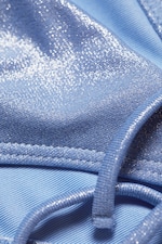 Blauer Glitzer - Glitzer-Bikinihöschen mit Riemchen - 1