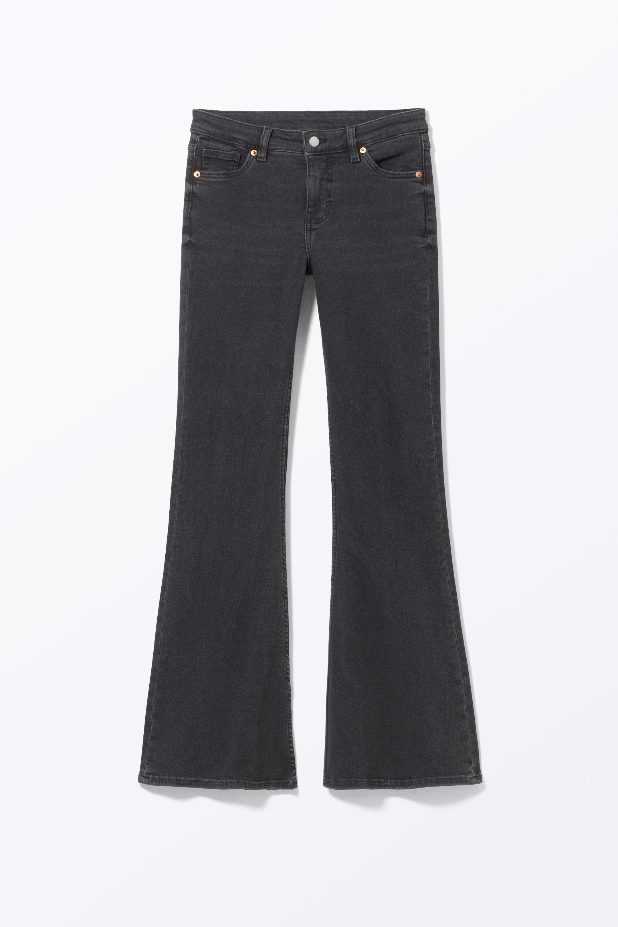Ingrandisci l'immagine: Katsumi Low Waist Flared Jeans - Washed Black - DONNA | H&M CH 1