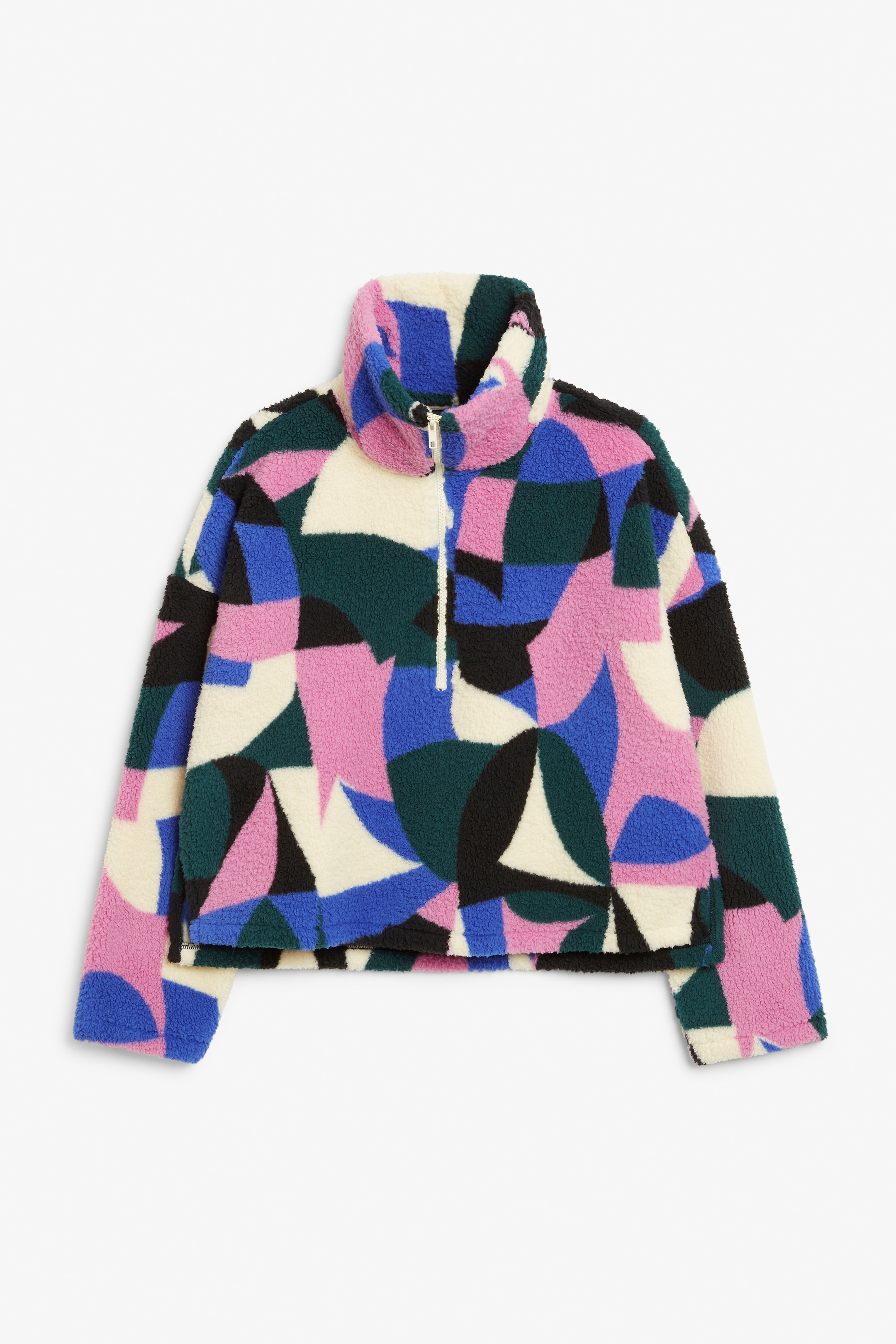 Größeres Bild anzeigen: Pullover aus Faux Fleece mit kurzem Reißverschluss - Mehrfarbig - Ladies | H&M AT 1