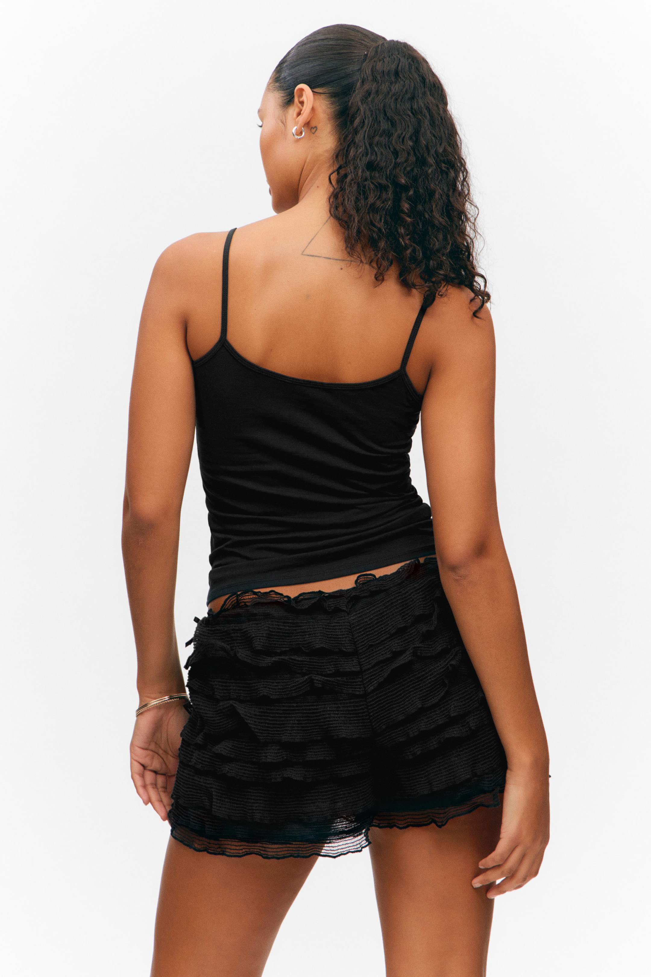 Noir - Débardeur Slim à lanières - 2
