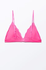 Hot Pink - Soft Padded Triangle Bra - 1